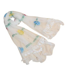 One Variant - 100% Chiffon Fashion Women Long Wrap Scarf Embroidery