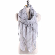 Fashion Elegant Women Ladies Musical Note Cat Print Pattern Long Scarf Women Winter Warm Wrap Shawl