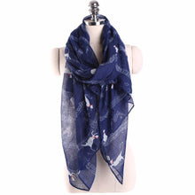 Fashion Elegant Women Ladies Musical Note Cat Print Pattern Long Scarf Women Winter Warm Wrap Shawl