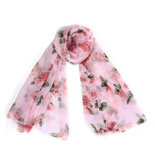 Rose Scarf Womens 2016 Fashion Voile Long Stole Scarves Shawl Scarf Ladies