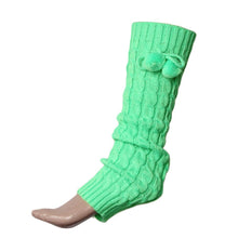 Women Bowknot Boot Cuffs Warmer Chuzzle Knit Leg Sockings Winter warm Leg Warmer over the knee Plush Ball Socks #LYW