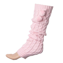 Women Bowknot Boot Cuffs Warmer Chuzzle Knit Leg Sockings Winter warm Leg Warmer over the knee Plush Ball Socks #LYW