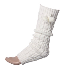 Women Bowknot Boot Cuffs Warmer Chuzzle Knit Leg Sockings Winter warm Leg Warmer over the knee Plush Ball Socks #LYW