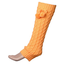 Women Bowknot Boot Cuffs Warmer Chuzzle Knit Leg Sockings Winter warm Leg Warmer over the knee Plush Ball Socks #LYW