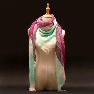 Za Winter Brand Cashmere Scarf Women Blanket Scarf Plaid Wraps long Scarf Women 2016 Pashmina Cashmere Shawls and Scarves tassel