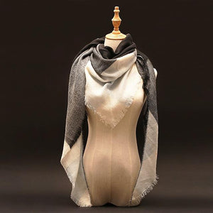 Za Winter Brand Cashmere Scarf Women Blanket Scarf Plaid Wraps long Scarf Women 2016 Pashmina Cashmere Shawls and Scarves tassel