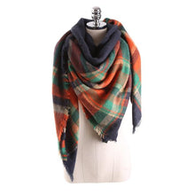 Brand models Scarf women temperament Acrylic Square Shawl grid Warm Cape