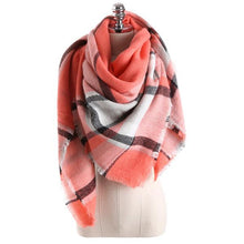 Brand models Scarf women temperament Acrylic Square Shawl grid Warm Cape