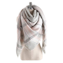 Brand models Scarf women temperament Acrylic Square Shawl grid Warm Cape