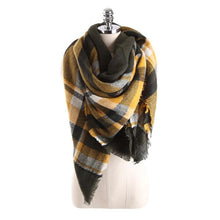 Brand models Scarf women temperament Acrylic Square Shawl grid Warm Cape