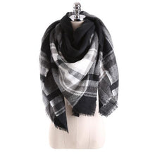 Brand models Scarf women temperament Acrylic Square Shawl grid Warm Cape