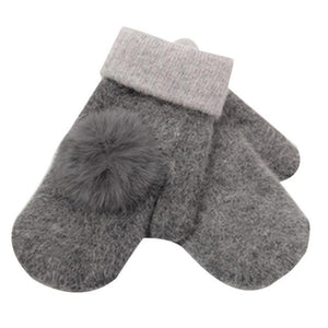 Newly Design Women's Cute Winter Warm Wool Gloves Mittens Aug19 Womail