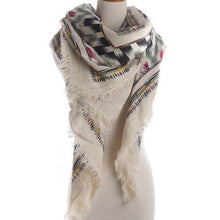ZALA Brand Woman Fashion geometric Print Square Scarf Warm Winter Cashmere Fringed Blanket Scarf  Shawl ladies Scarves