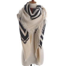 ZALA Brand Woman Fashion geometric Print Square Scarf Warm Winter Cashmere Fringed Blanket Scarf  Shawl ladies Scarves