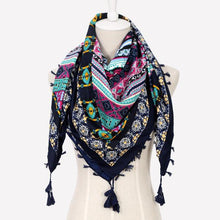 ZALA Brand Woman Fashion geometric Print Square Scarf Warm Winter Cashmere Fringed Blanket Scarf  Shawl ladies Scarves
