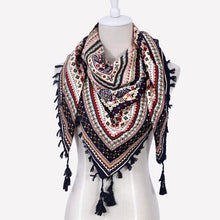 ZALA Brand Woman Fashion geometric Print Square Scarf Warm Winter Cashmere Fringed Blanket Scarf  Shawl ladies Scarves