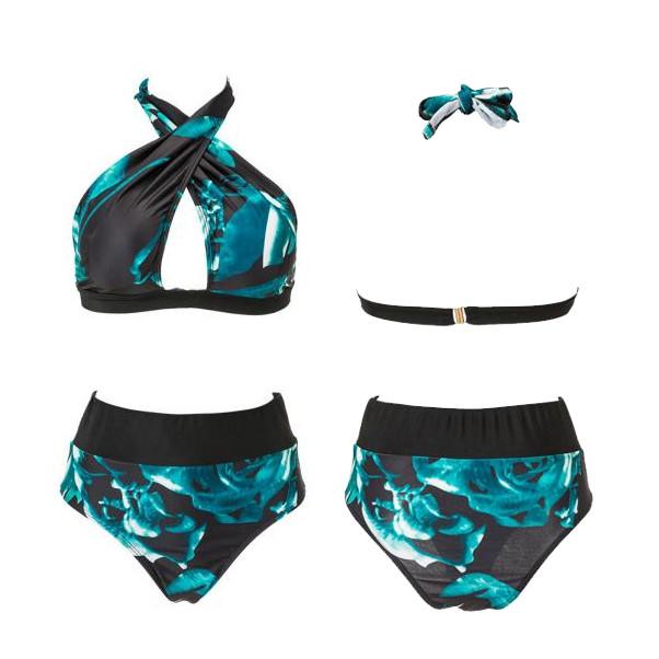 Printed Swimsuit - Tight Underwear Split Bikini